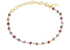 Susanne Friis Bjørner - Armbånd forgyldt, med farvede sten - Model: 1433-2-593