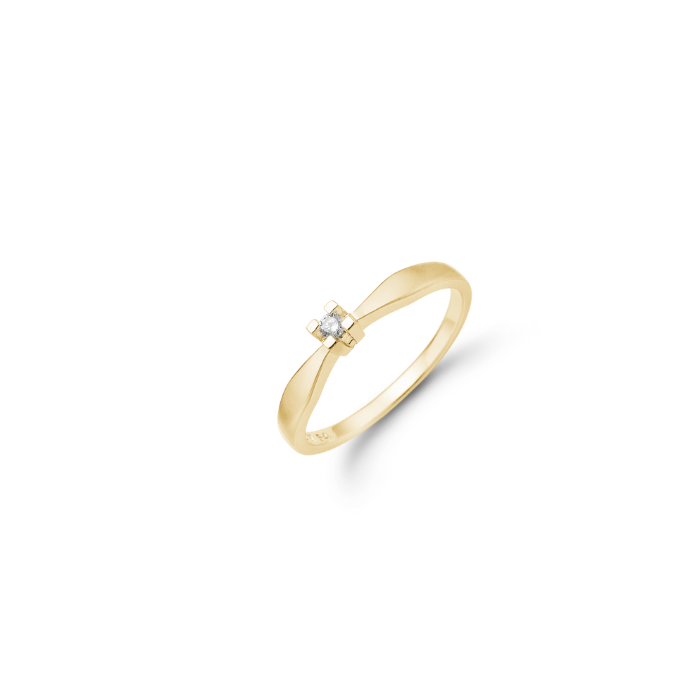 Aagaard - ETERNITY 14KT guldring med diamant 0,05 ct W/SI 4/Grab