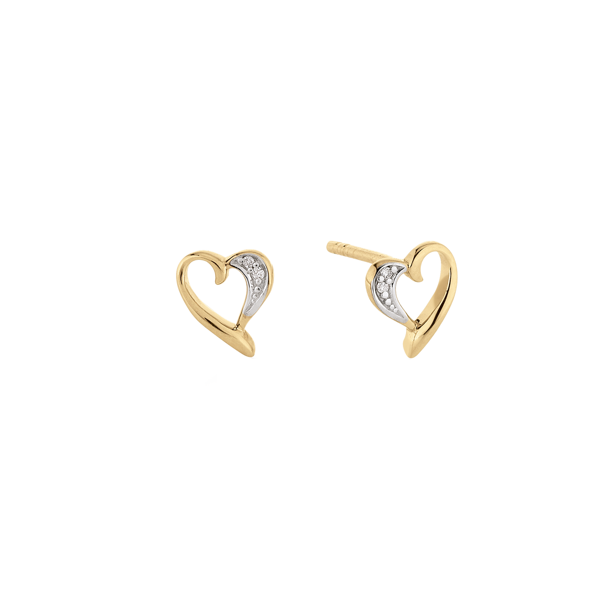 Aagaard Ørestikker 14 Karat Guld med 4x0,0015 ct W/PI Diamanter