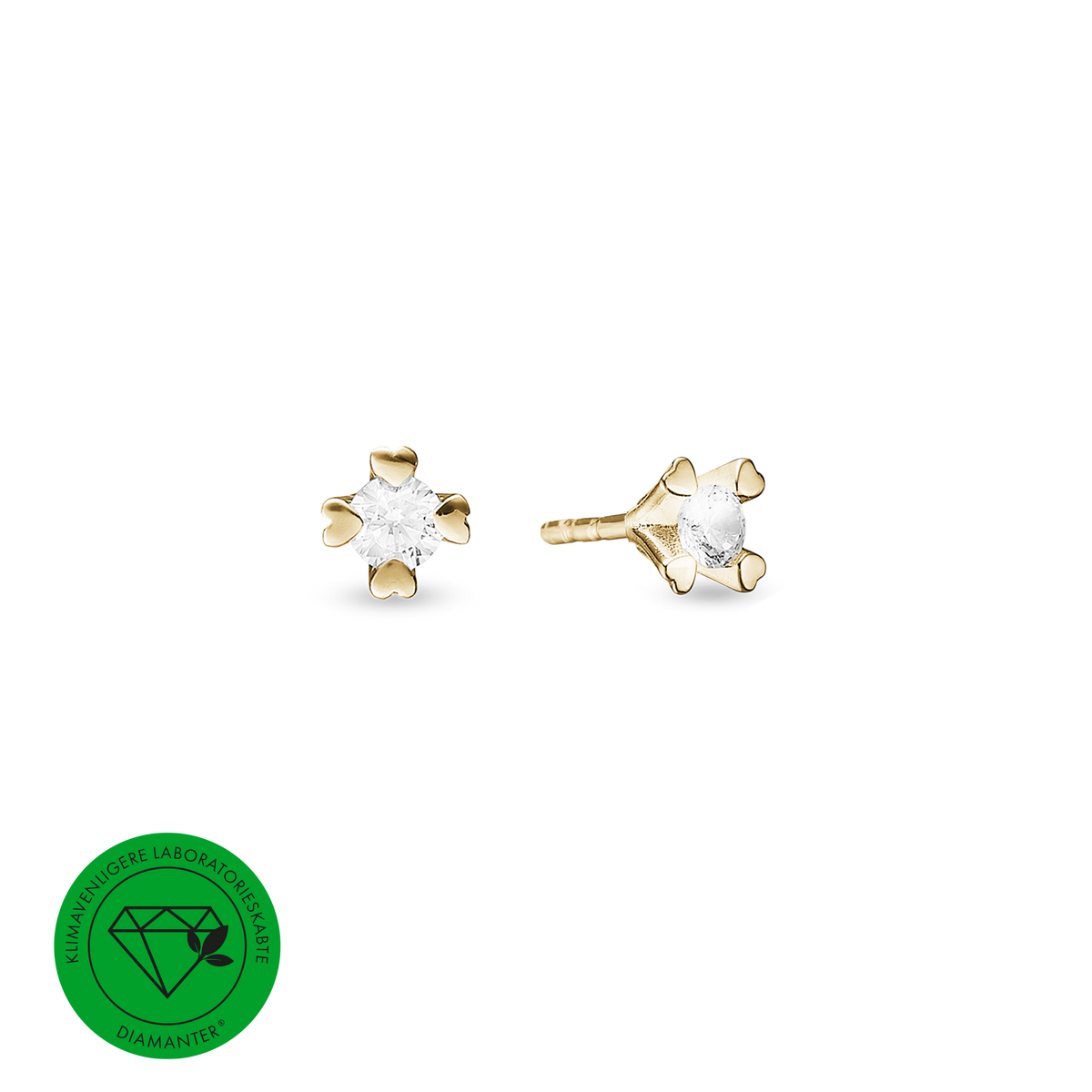 Mary ørestikker 14 kt guld med 2x0,25 ct labgrown diamant W/VS - Model: 14947725