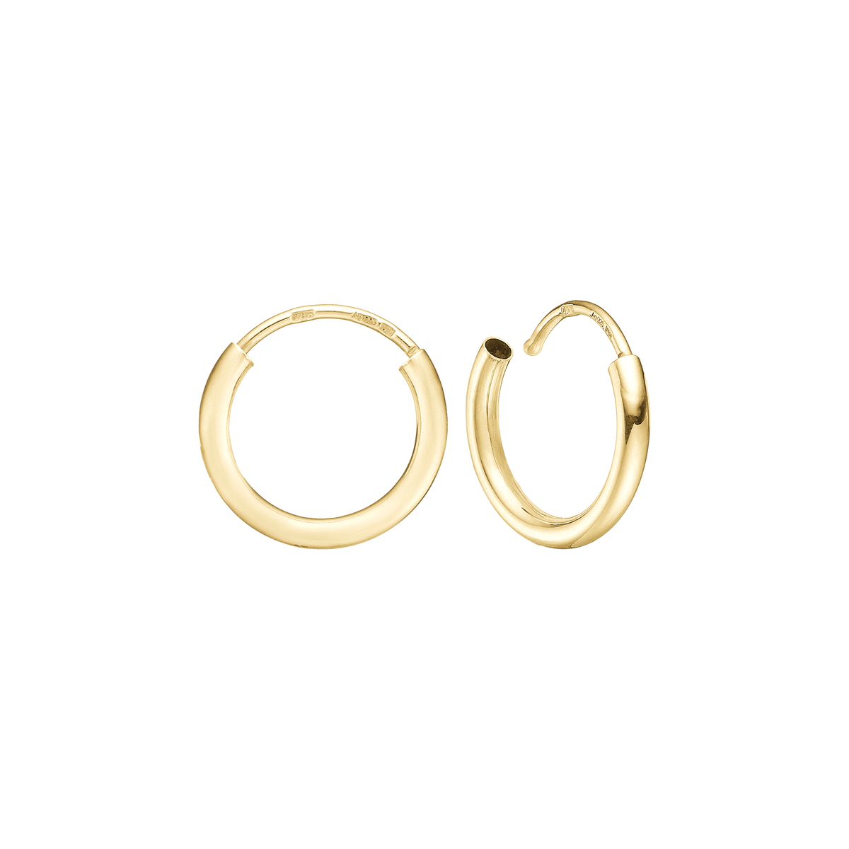 Aagaard Creoler 14 Karat Guld Diamater 16 mm Med Vippelås Tråd 1,8 mm