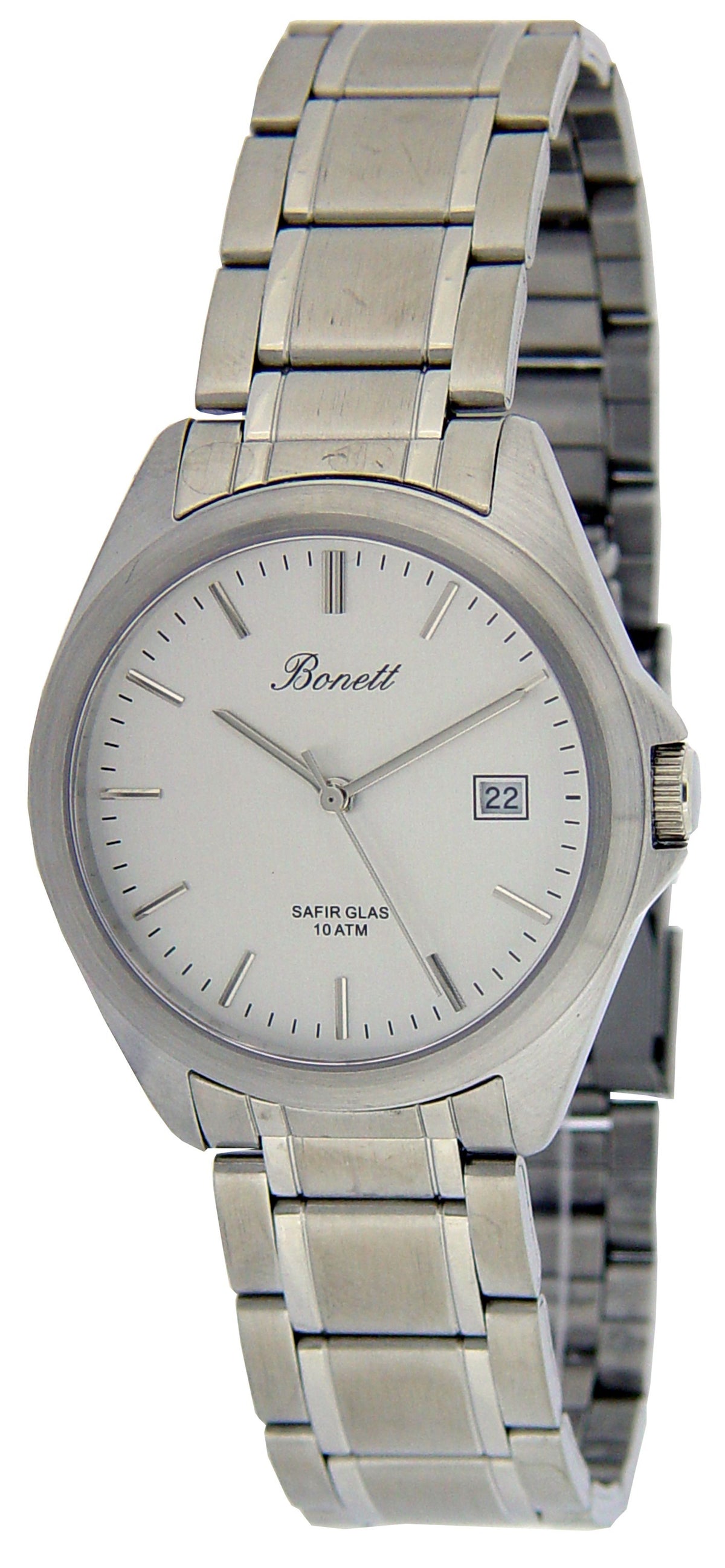 Bonett - Herreur i stål m. safirglas - Model: 1512HS