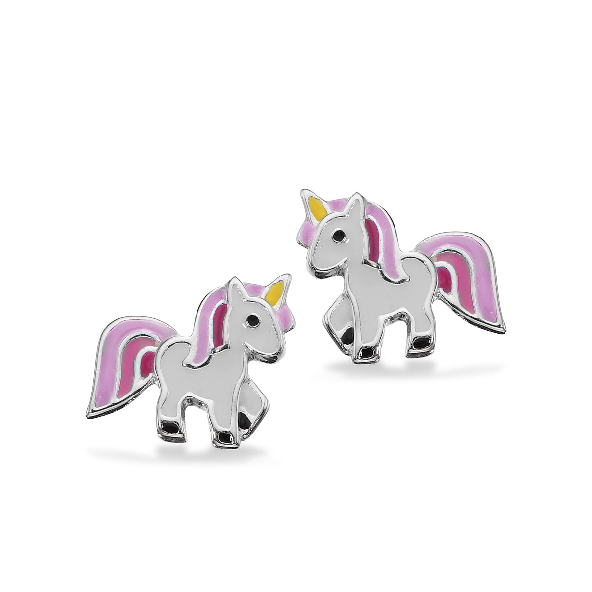 Scrouples - Unicorn ørestik sølv/farvet emalje - Model nr.: 152782