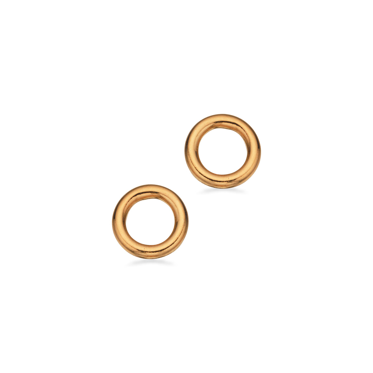Scrouples - Ørestik, blank cirkel 8 mm forgyldt sølv - Model nr.: 154012