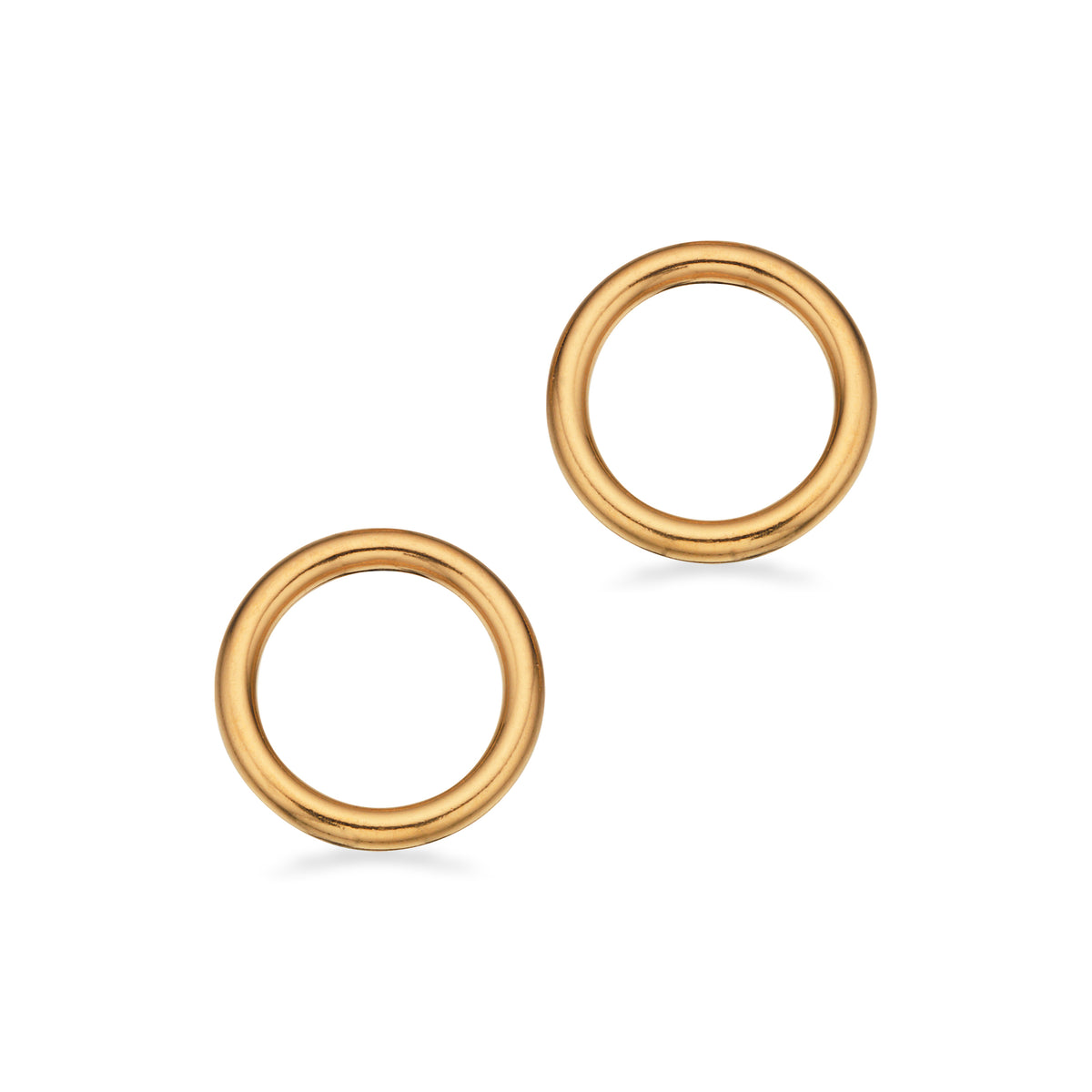 Scrouples - Ørestik, blank cirkel 11 mm forgyldt sølv - Model nr.: 154032