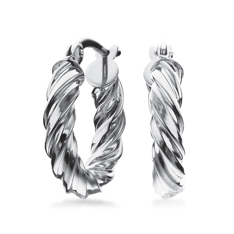 Scrouples - Chunky sølv creol - Model: 155832