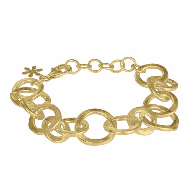 Susanne Friis Bjørner - Armbånd forgyldt, store matte ringe - Model: 1595-2