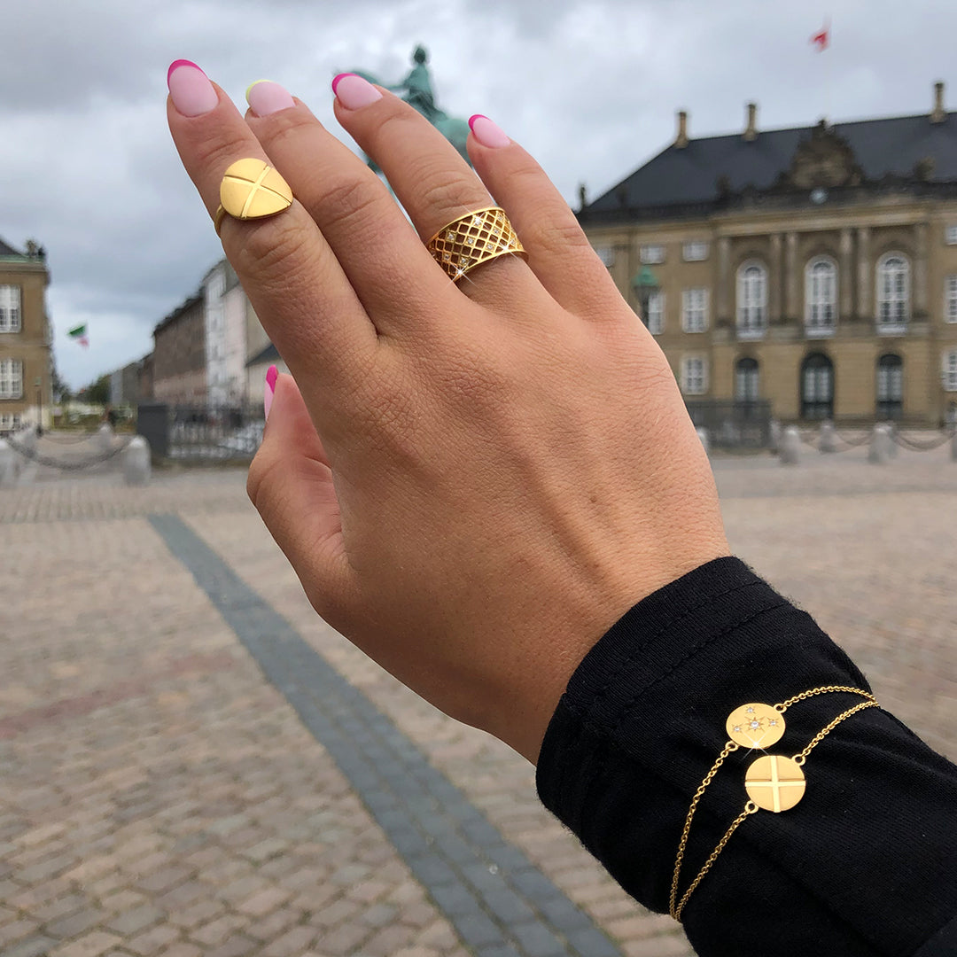 Aagaard Armbånd Cubic Zirkonia Stjerner Forgyldt Sterling Sølv