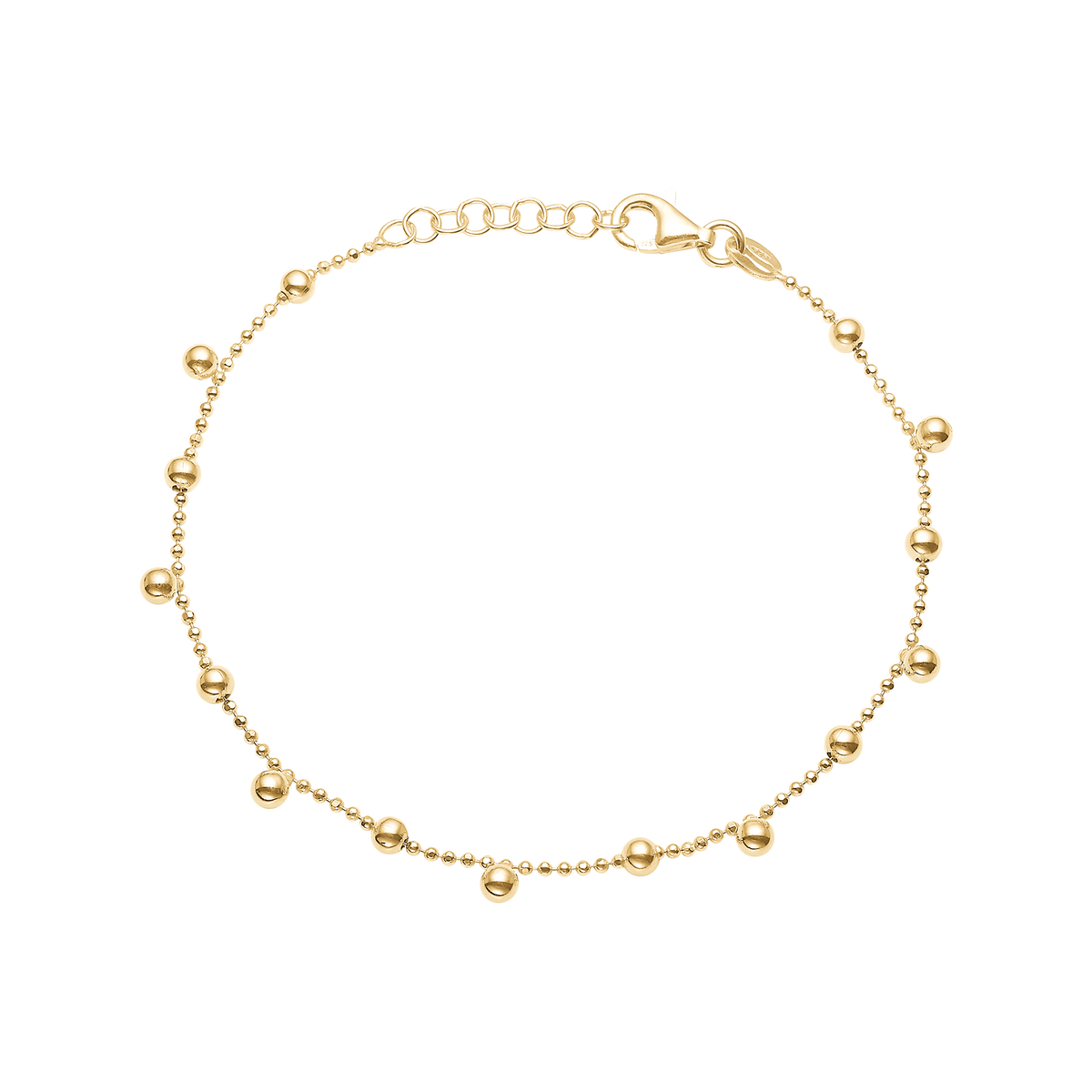 Aagaard Armbånd Kugler Forgyldt Sterling Sølv 17 + 3 cm