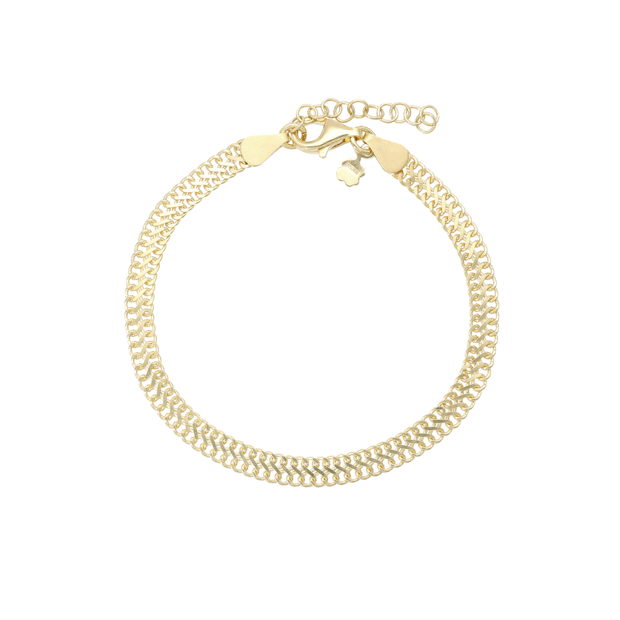 Aagaard - Forgyldt sterling sølv armbånd "flad lænke" - Model: 1601-S-G39