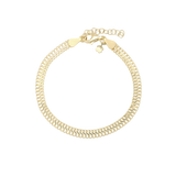 Aagaard - Forgyldt sterling sølv armbånd "flad lænke" - Model: 1601-S-G39