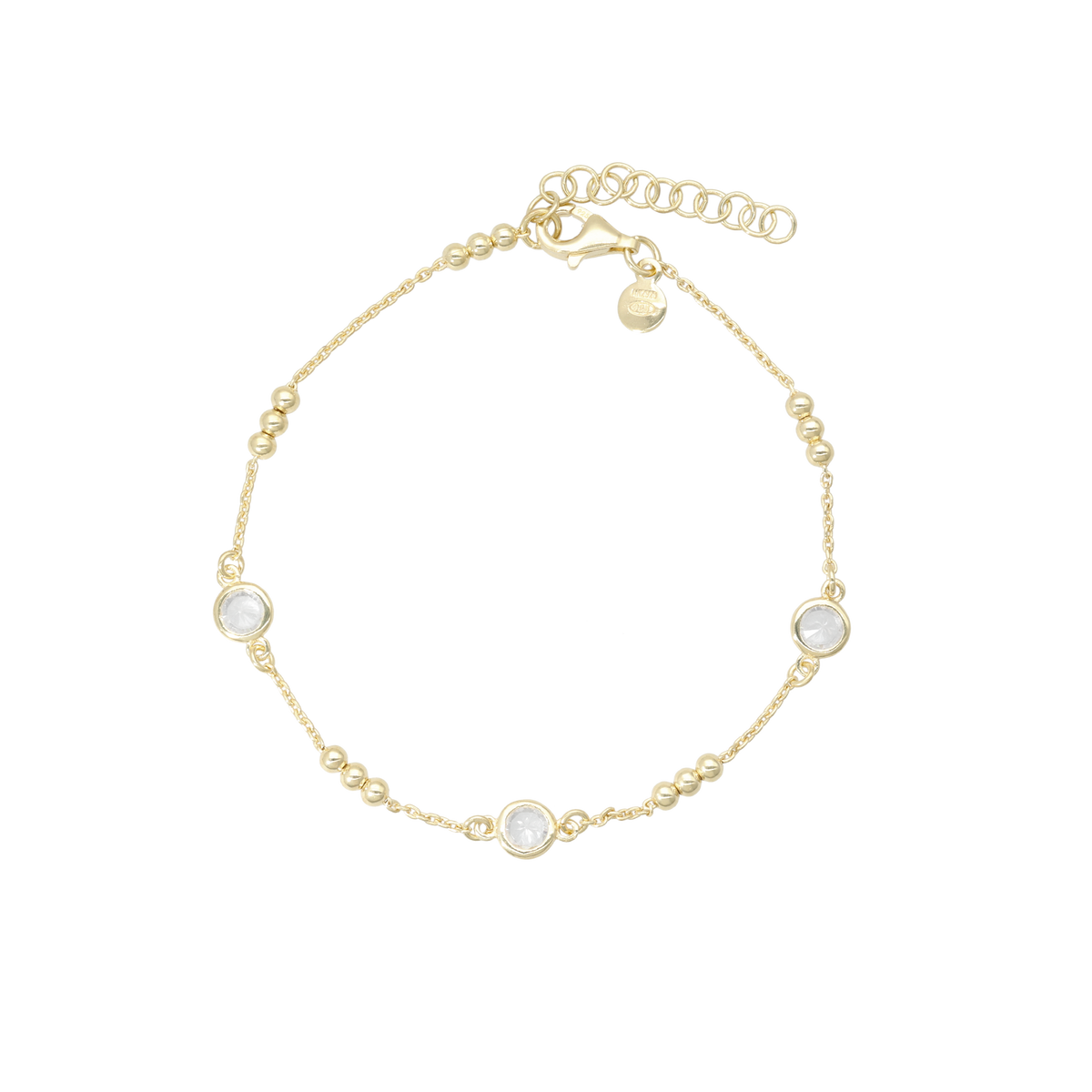 Aagaard Armbånd Kugler Cubic Zirkonia Forgyldt Sterling Sølv