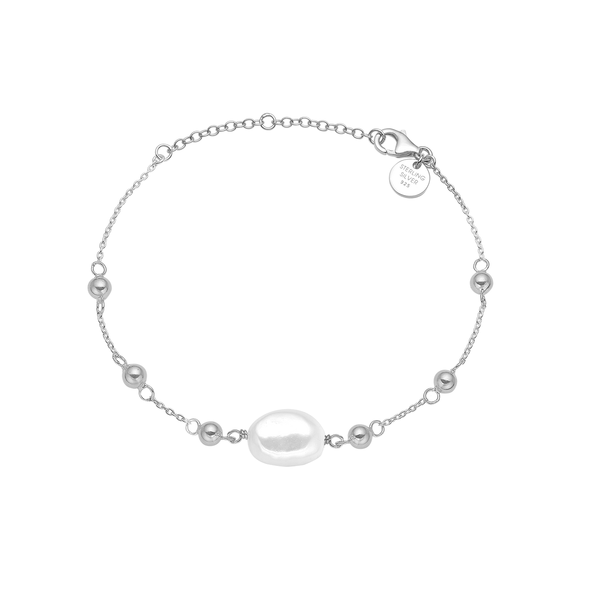 Aagaard Armbånd Barok Perle Sterling Sølv 16 + 4 cm