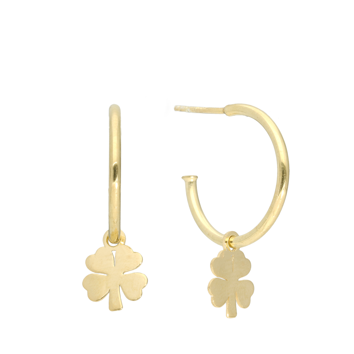 Aagaard Creoler Halvcreol Clover 8 Karat Guld