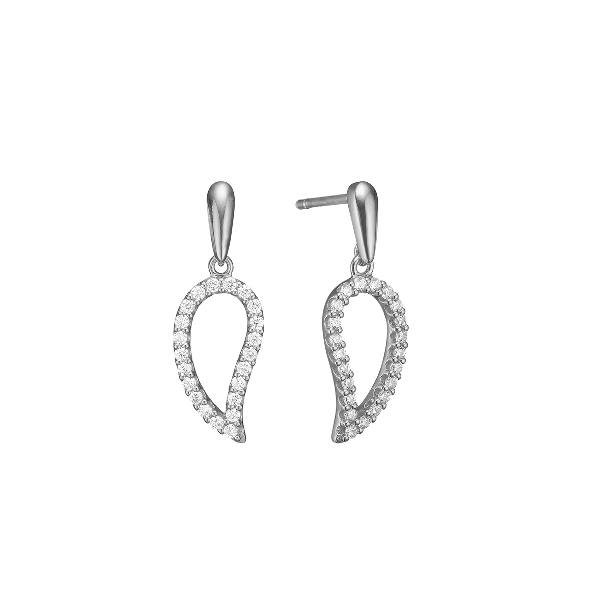 Aagaard Ørehænger Blad Cubic Zirkonia Sterling Sølv