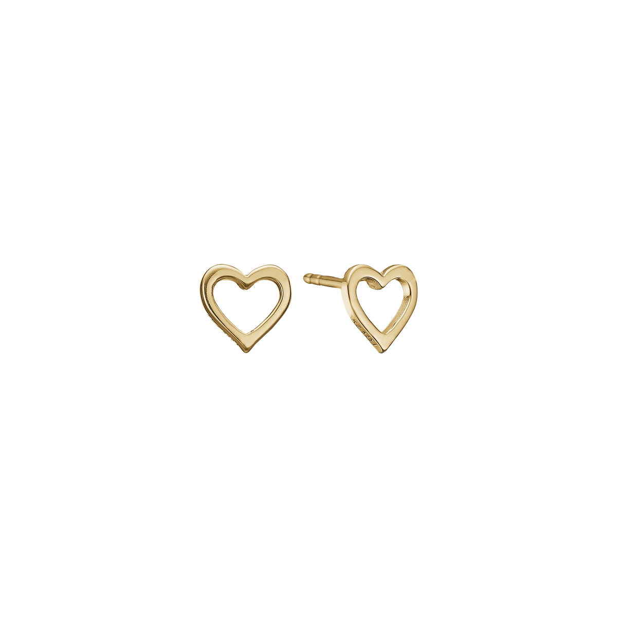 Aagaard Ørestikker til Børn Hjerte Forgyldt Sterling Sølv