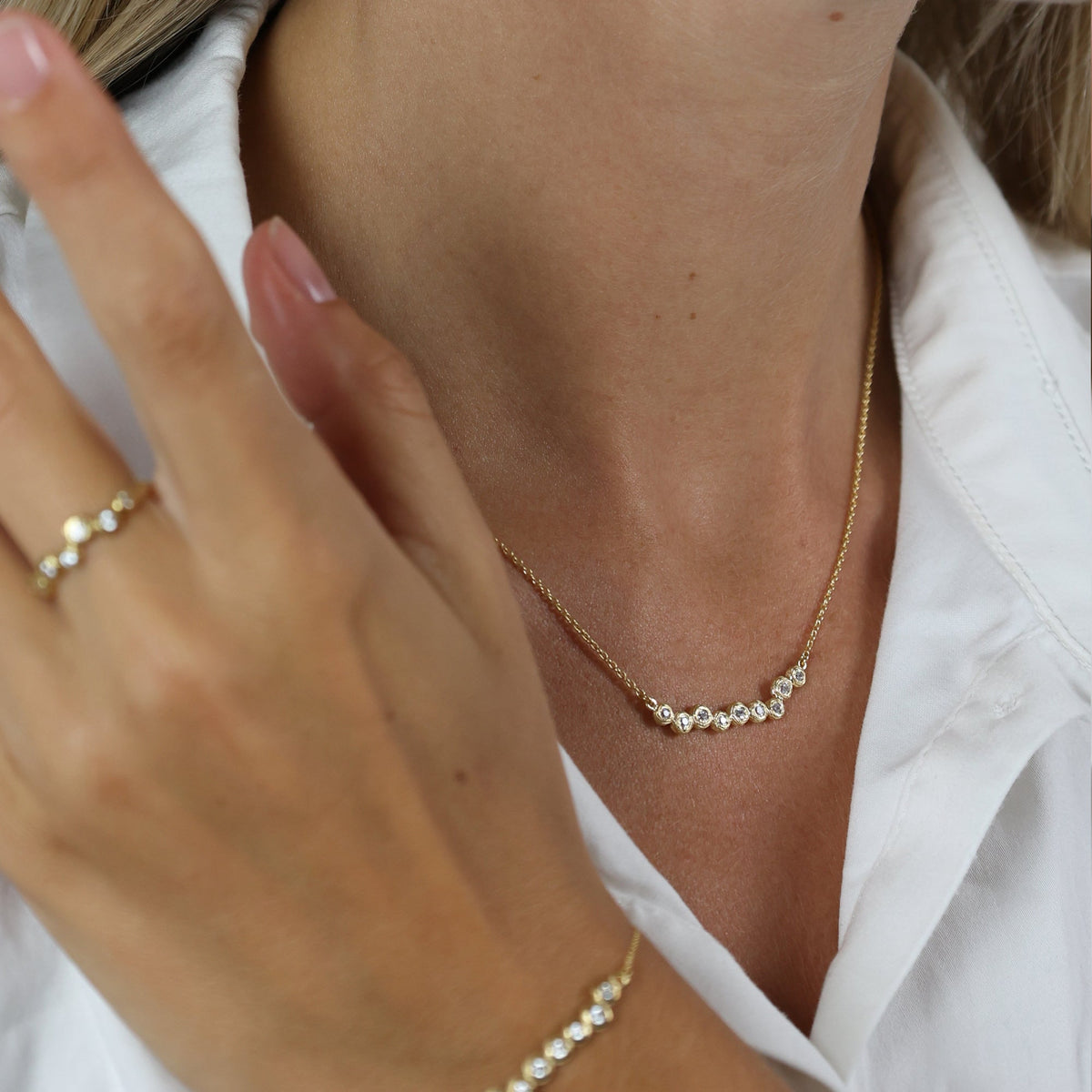 Aagaard Vedhæng 14 Karat Guld Med Cubic Zirkonia og Halskæde 14 karat