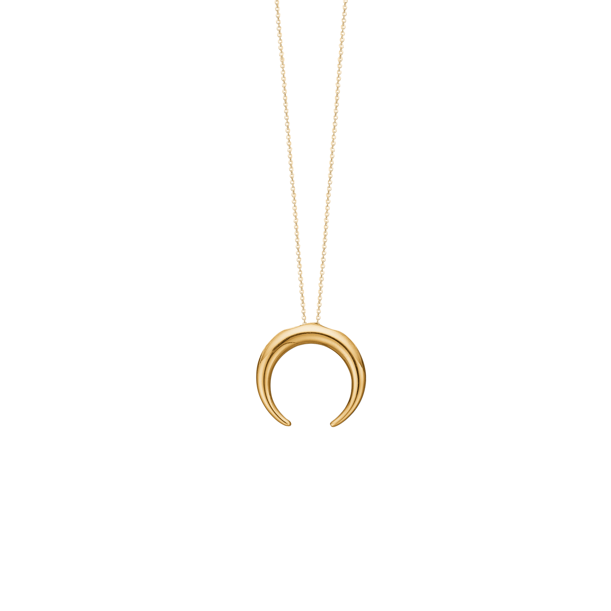 Aagaard Halskæde med Vedhæng Horn Forgyldt Sterling Sølv 45 cm