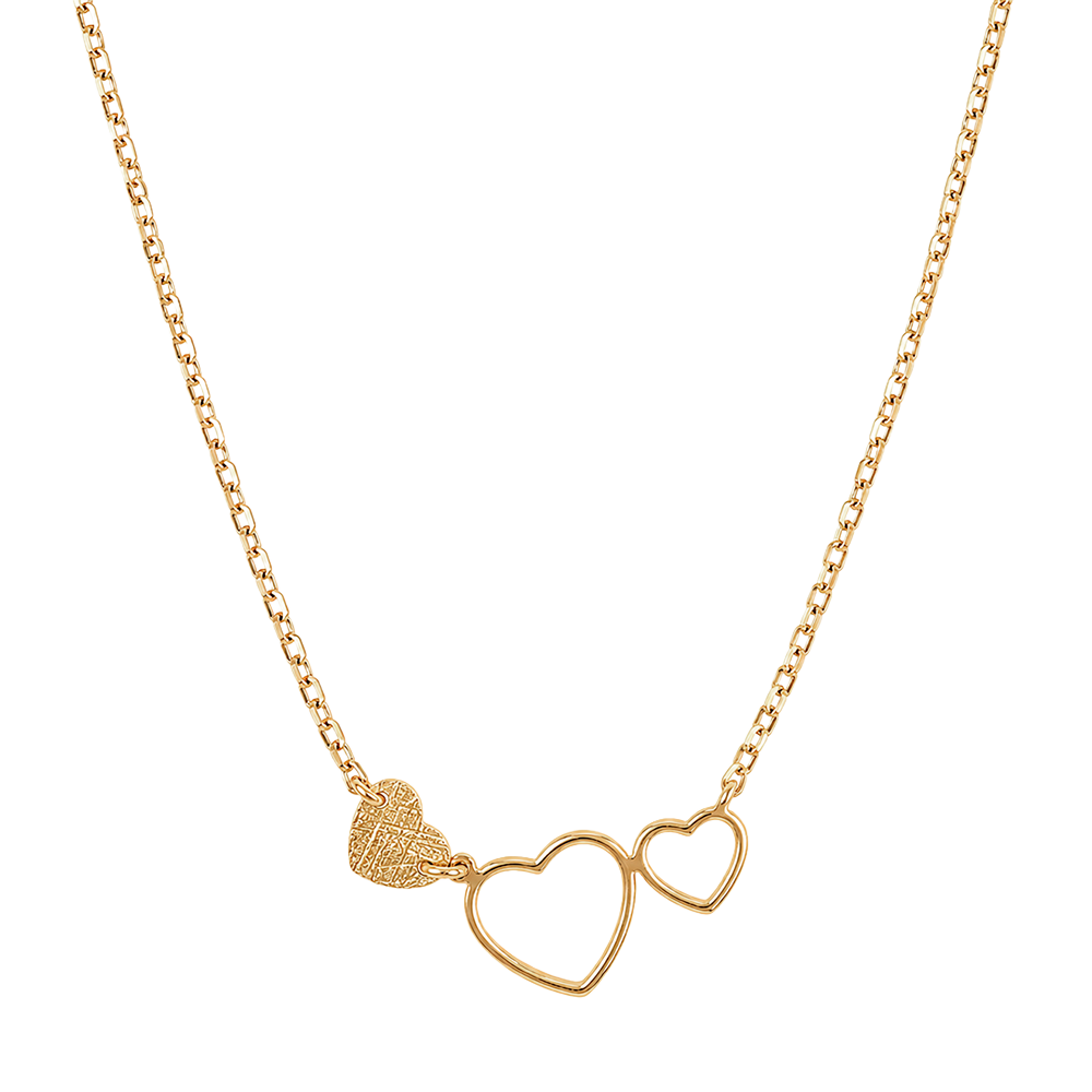 Aagaard Connected Heart Halskæde Forgyldt Sterling Sølv - Model: 1680-S-G120