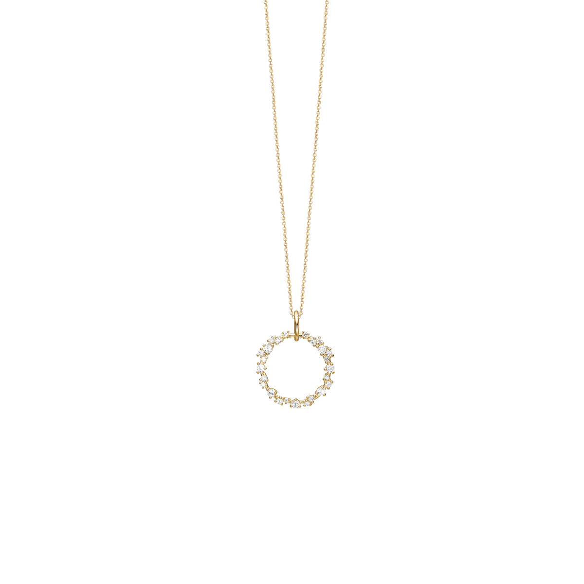 Aagaard Halskæde med Vedhæng Evig Kærlighed Cubic Zirkonia Forgyldt Sterling Sølv 45 cm