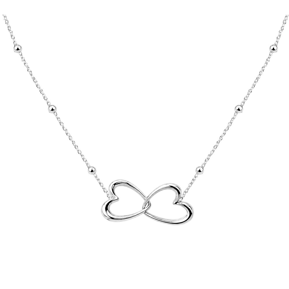 Aagaard Twin Hearts Halskæde Sterling Sølv - Model: 1680-S-S124