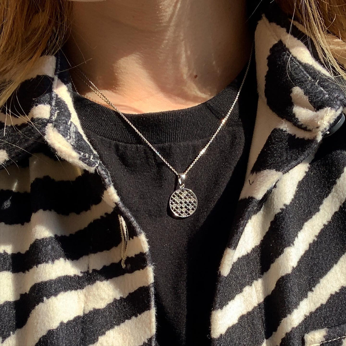 Aagaard Halskæde med Vedhæng Harlekin med 16 Cubic Zirkonia Sterling Sølv 45 cm