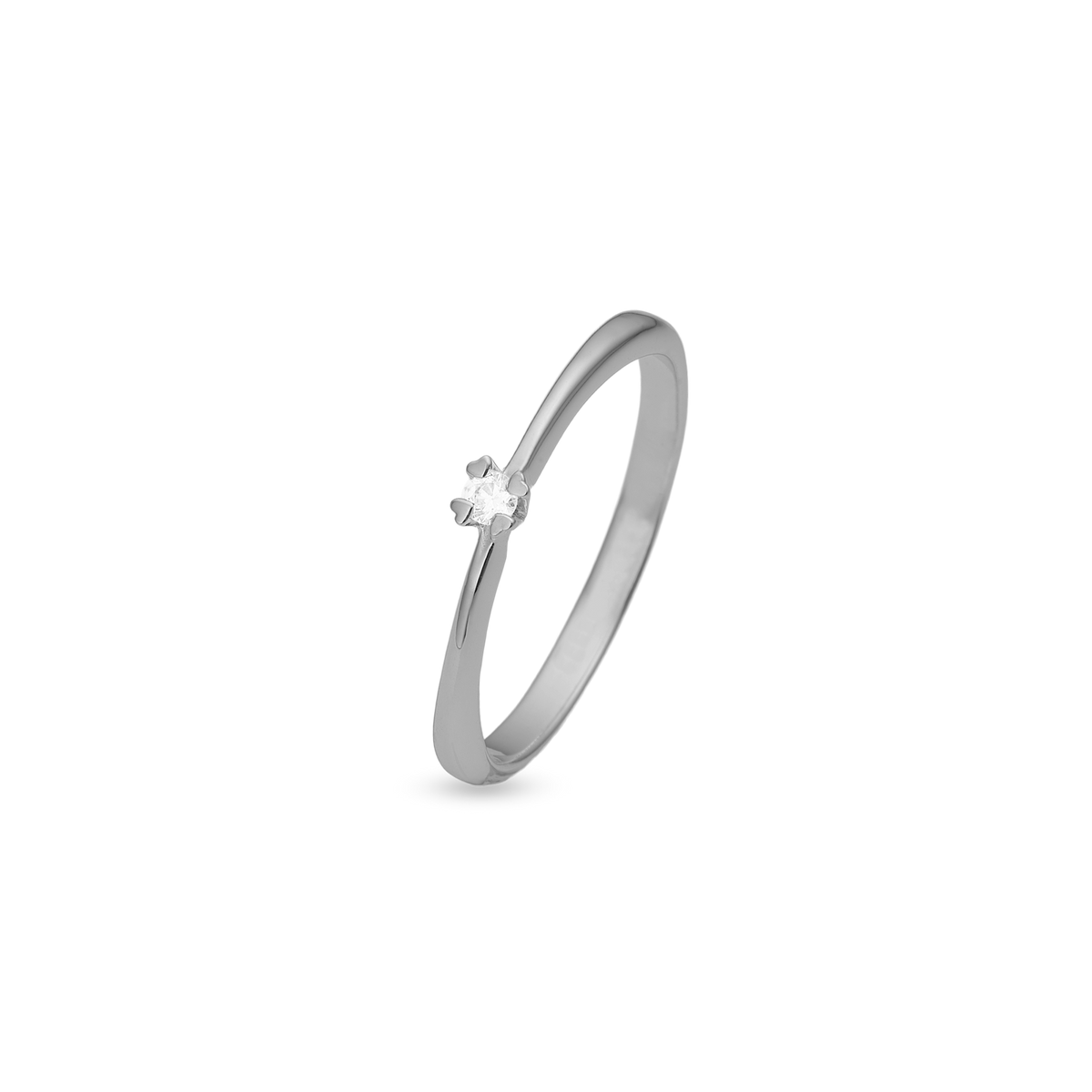 Mary ring 8 kt hvidguld med 0,03 ct labgrown diamant W/VS - Model: 88647703