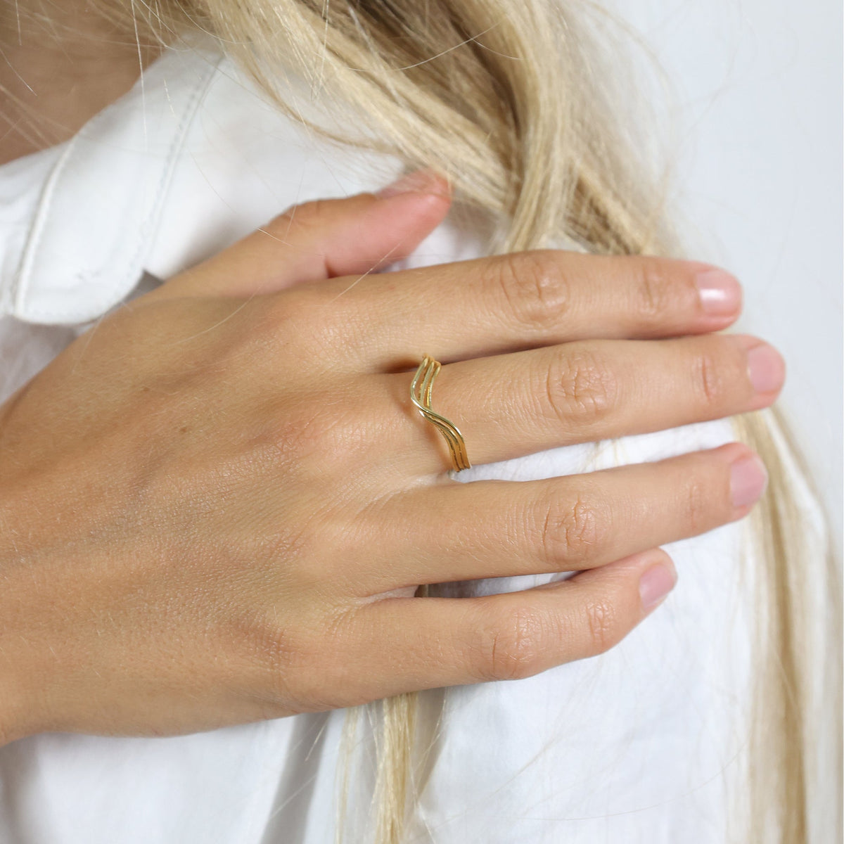 Aagaard Ring Swing 8 Karat Guld med Cubic Zirkonia