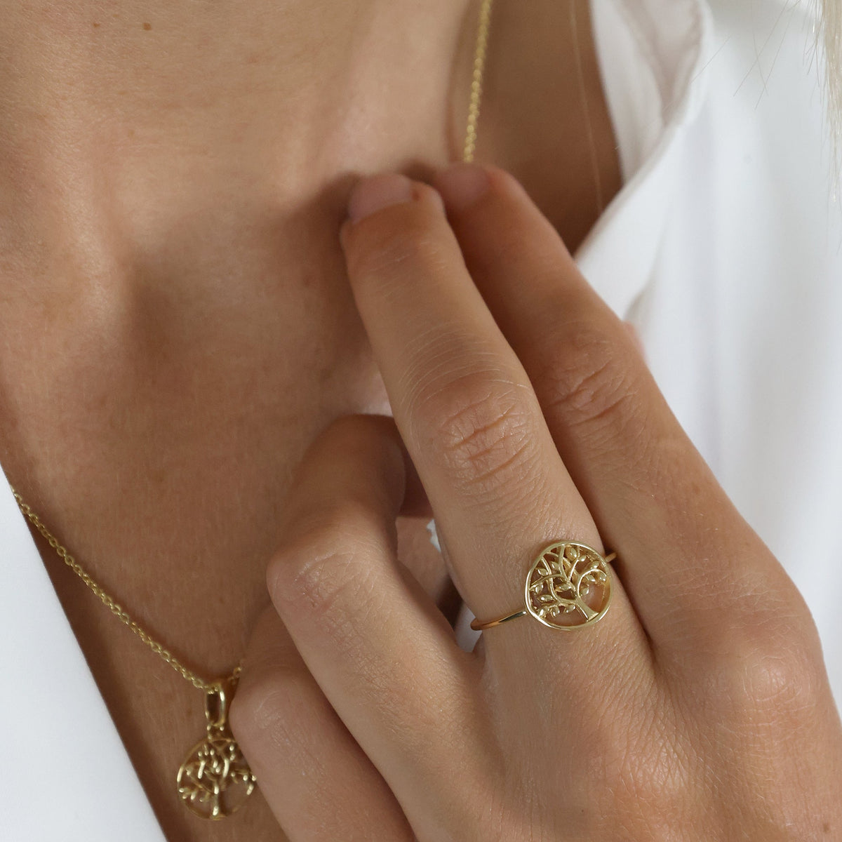 Aagaard Ring Livets Træ 8 Karat Guld