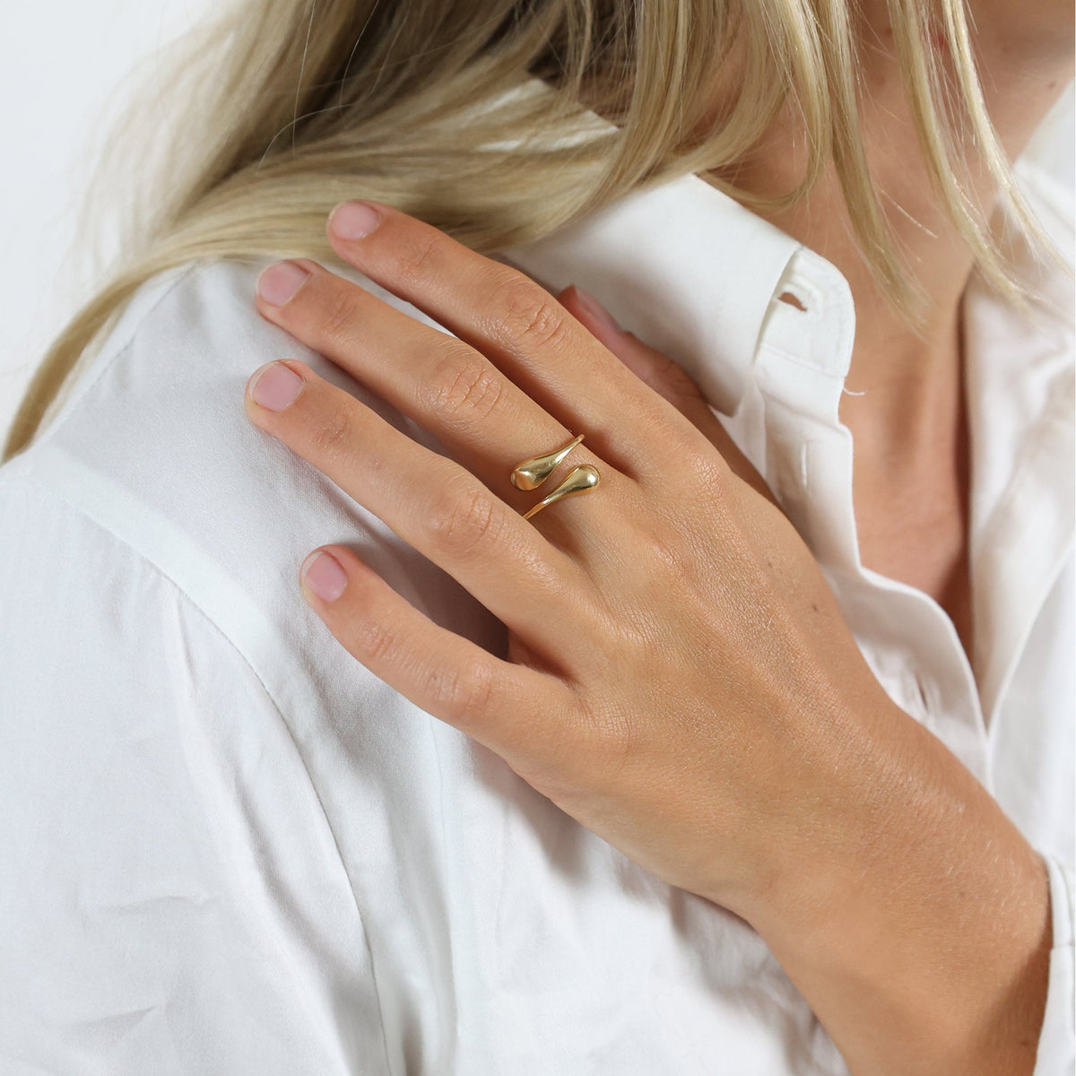 Aagaard Ring Dråber 8 Karat Guld