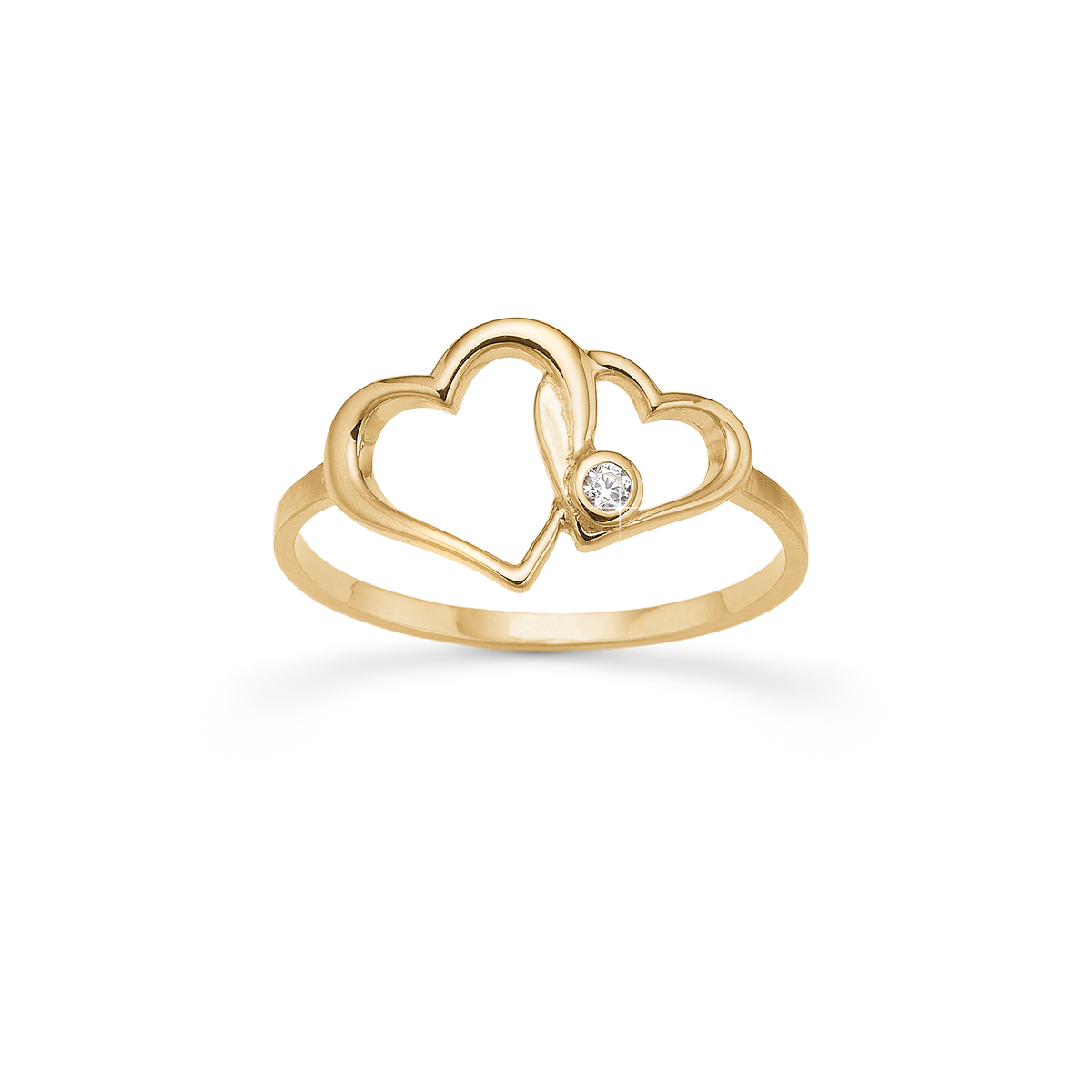 Aagaard Ring Hjerter lab-grown Diamant 8 Karat Guld