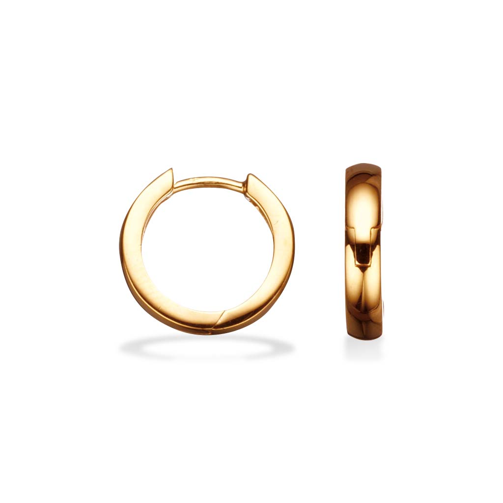 Scrouples - 8 kt. guld clip creoler 3 x 14 mm - Modelnr: 185273