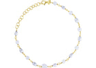 Susanne Friis Bjørner - Armbånd, forgyldt sølv med blålige sten og perler - Model: 1922-2-20