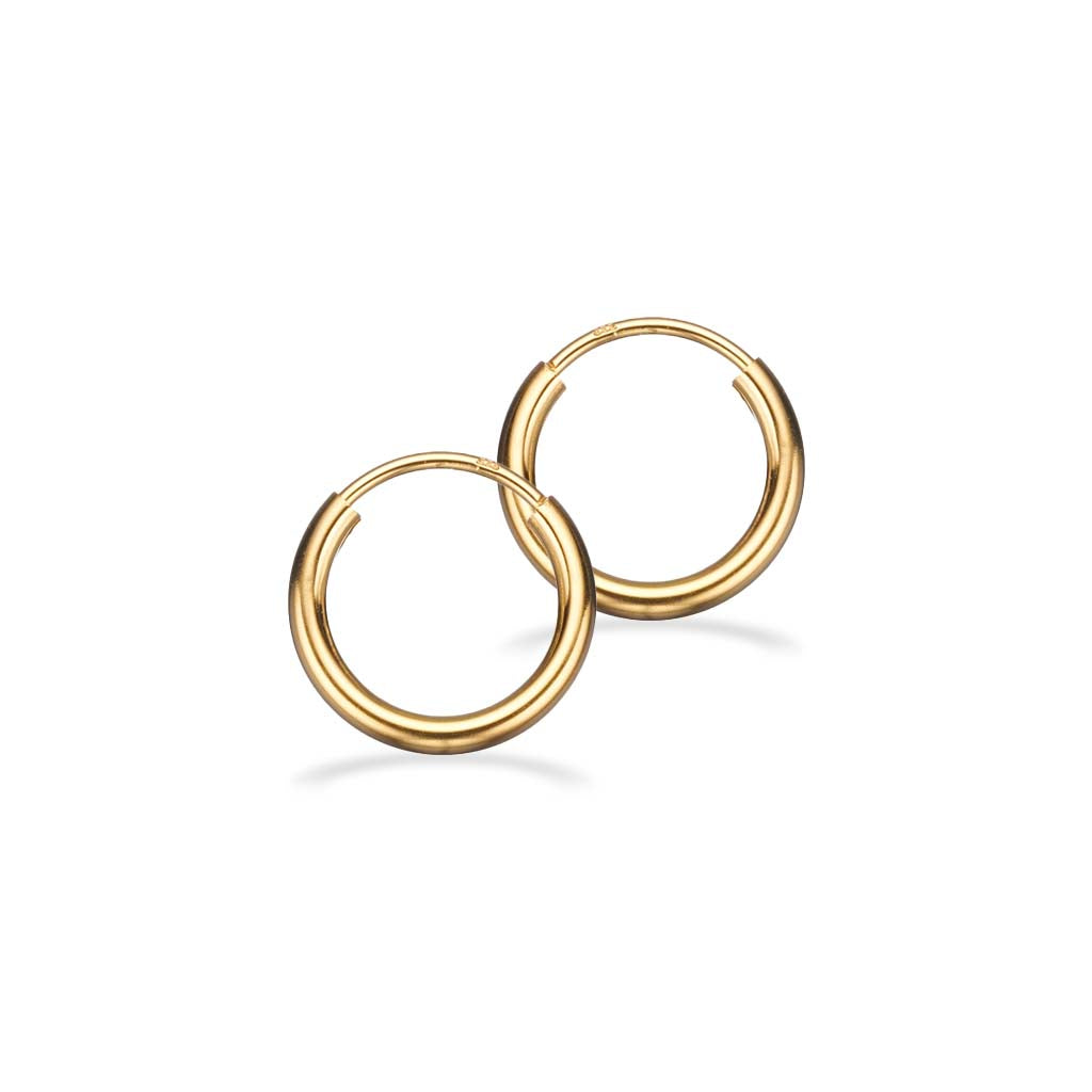 Scrouples - 8 kt guld creoler 2 x 13 mm - Model: 19223