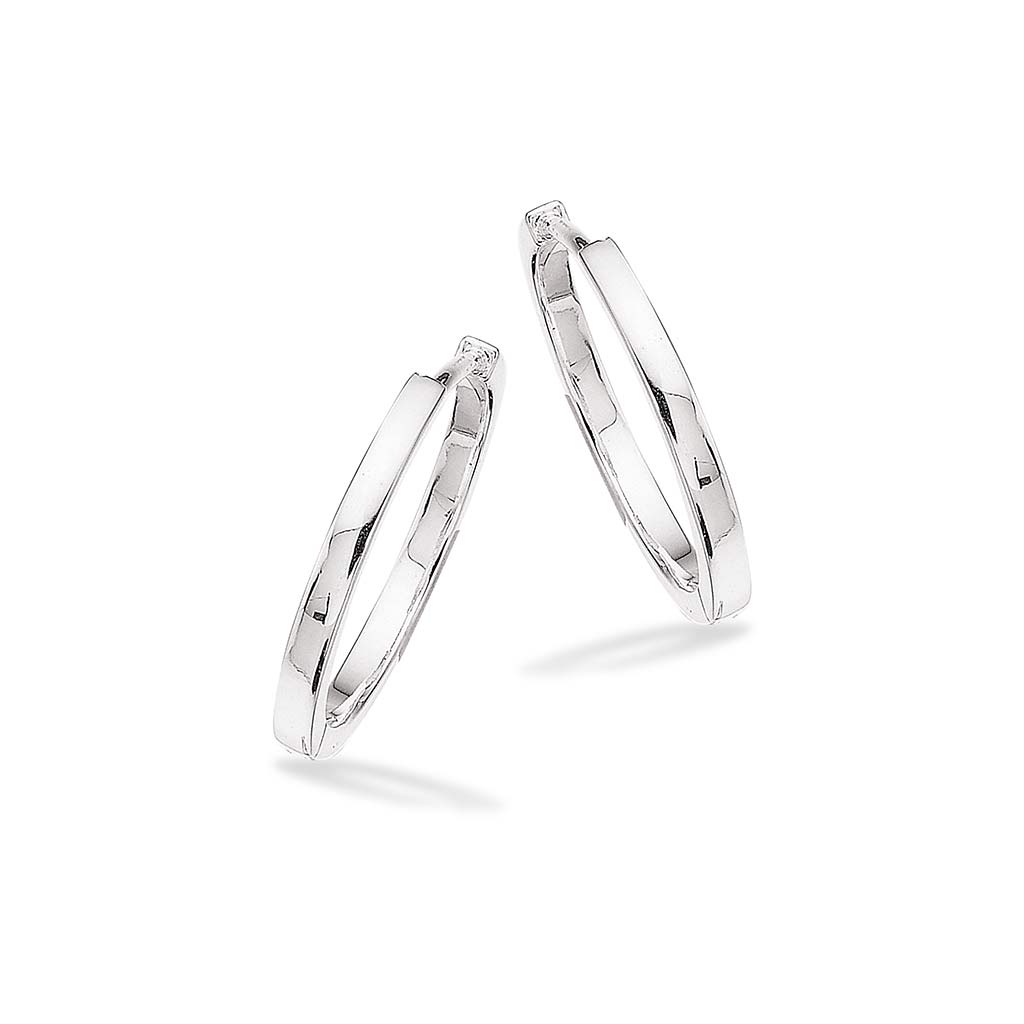 Scrouples - Sølv creol blank 2x20 mm - Model nr.: 193572