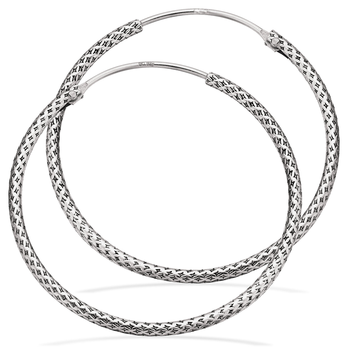 Scrouples - Sølv snoet creol/hoops - 30mm / 1,2mm - Model: 193752