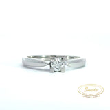 14 karat hvidguld solitaire ring