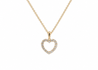 14 kt. Guld hjerte vedhæng - med 0,50ct tw/si brillant - Model: 20-22166