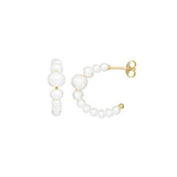 Jeberg Jewellery - Cordelia Pearly Hoops, sølv - Model: 51520