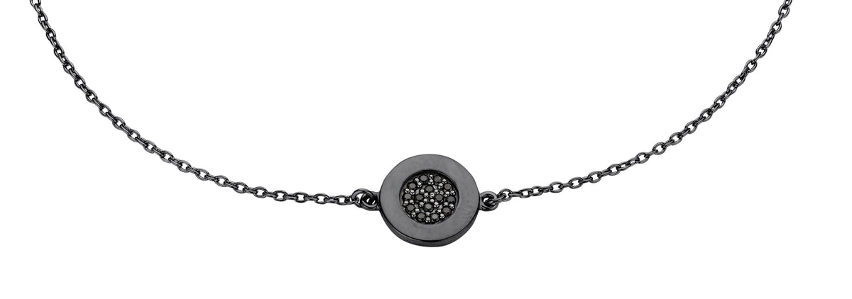 Spirit Icons Gaia armbånd Bb Cz i sort rhodineret sølv