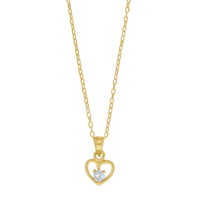 NOA Kids Jewellery - Børnehalskæde med hjerteformet vedhæng, forgyldt sølv - Model: 20340195900
