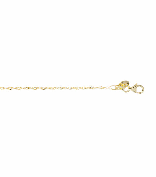 L&G - Armbånd sølv forgyldt singapore small 17+3 cm *1,5 mm - Modelnr: 2060726