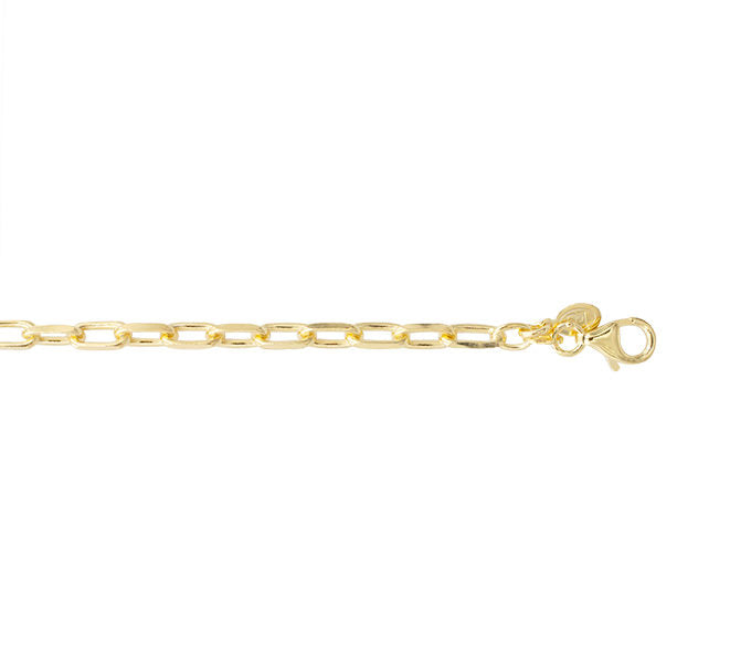 L&G - Armbånd sølv forgyldt anker led 17+3 cm *5 mm - Modelnr: 206976