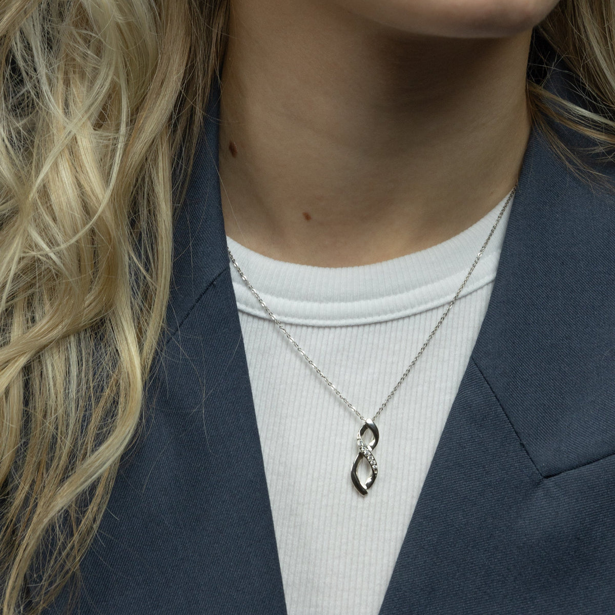 Aagaard Rhod. sølv sæt collier+ørestik