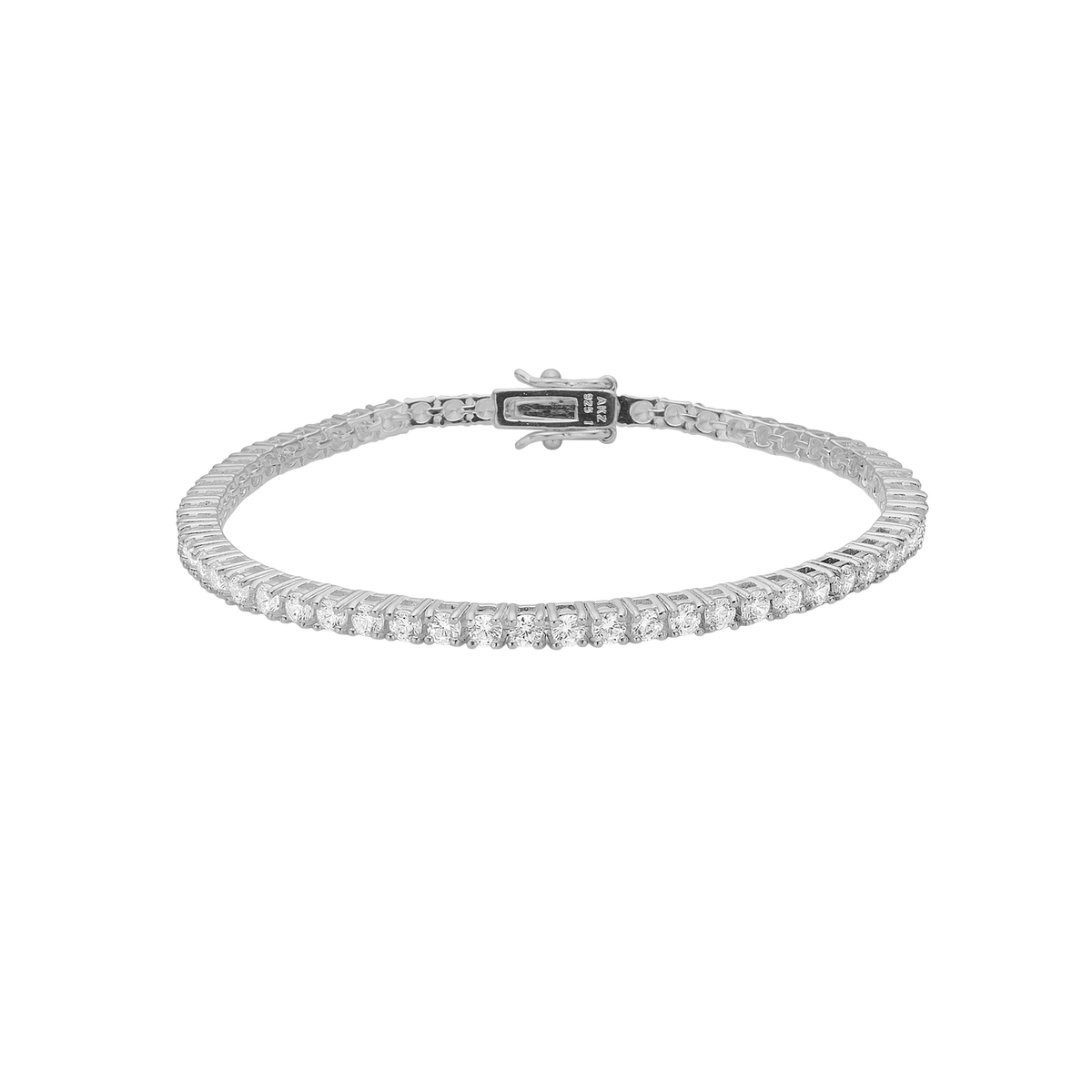 Aagaard - Tennisarmbånd, rhodineret sølv - Model: 21103657-18
