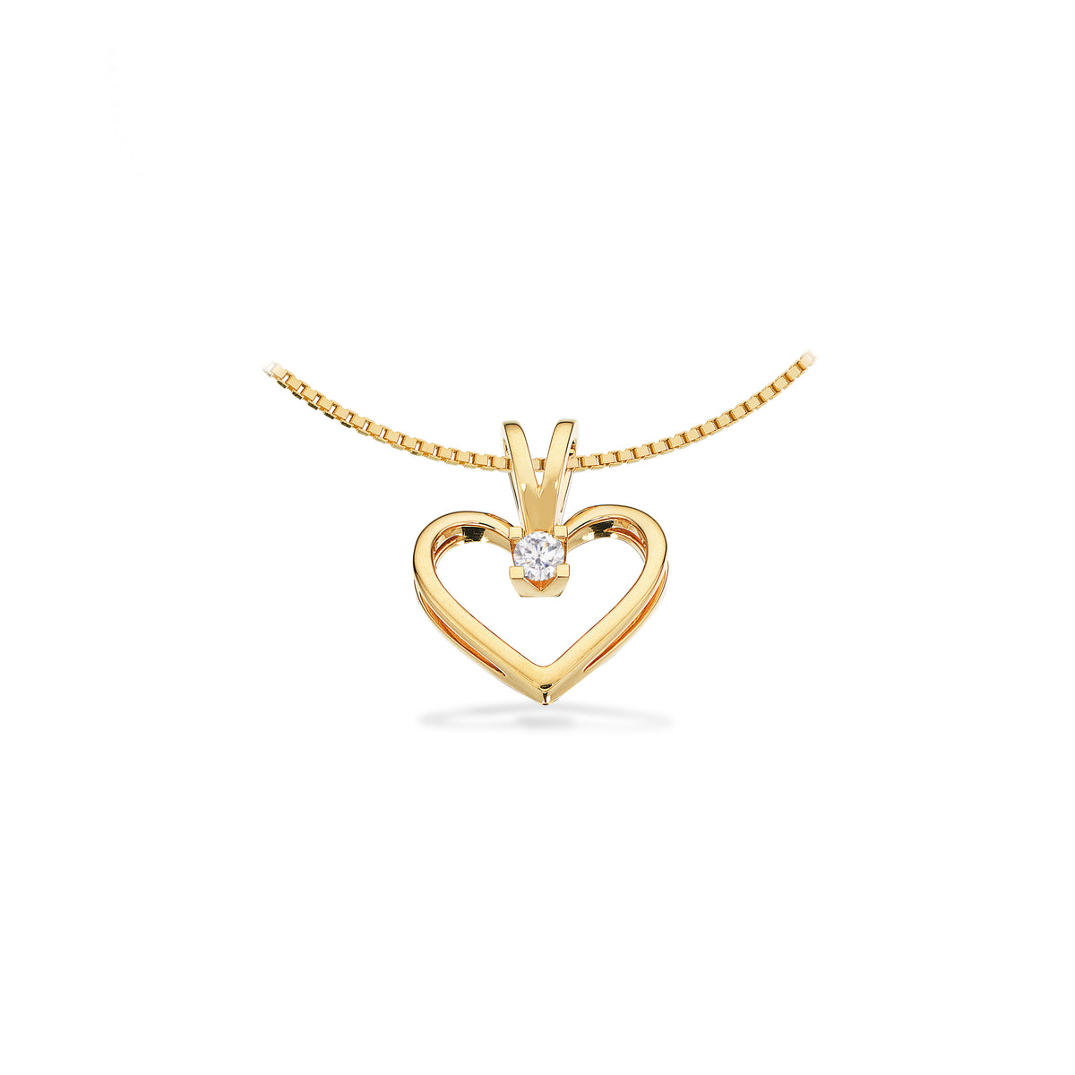 Scrouples - Kleopatra hjerte vedhæng, med 0,05 ct. H-W/SI 14 kt rødguld- Model: 2125,05