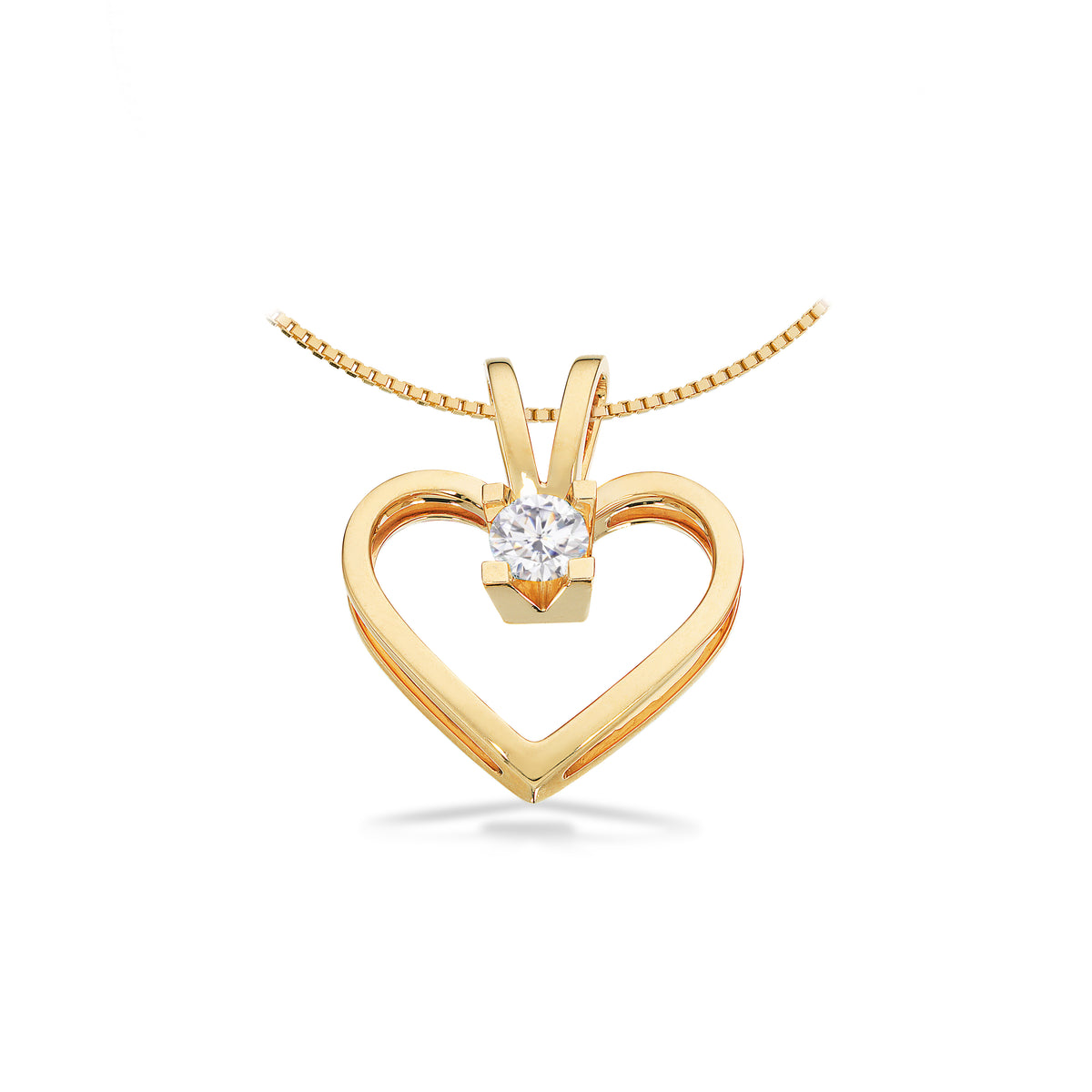 Scrouples - Kleopatra hjerte vedhæng, med 0,40 ct. H-W/SI 14 kt rødguld- Model: 2125,40