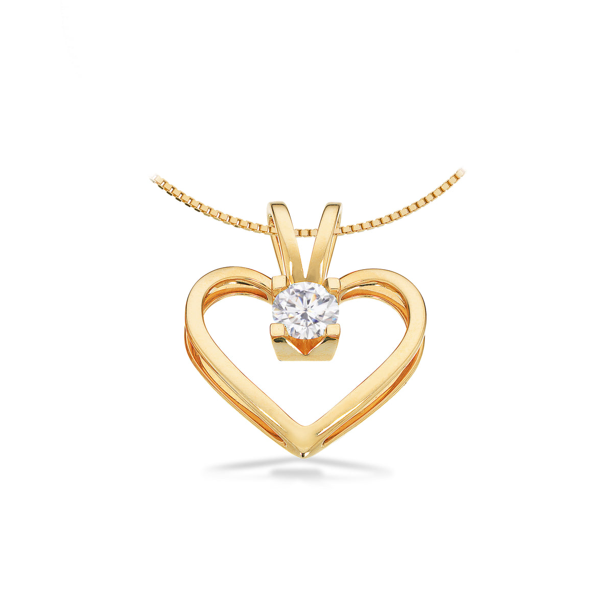 Scrouples - Kleopatra hjerte vedhæng, med 0,50 ct. H-W/SI 14 kt rødguld- Model: 2125,50