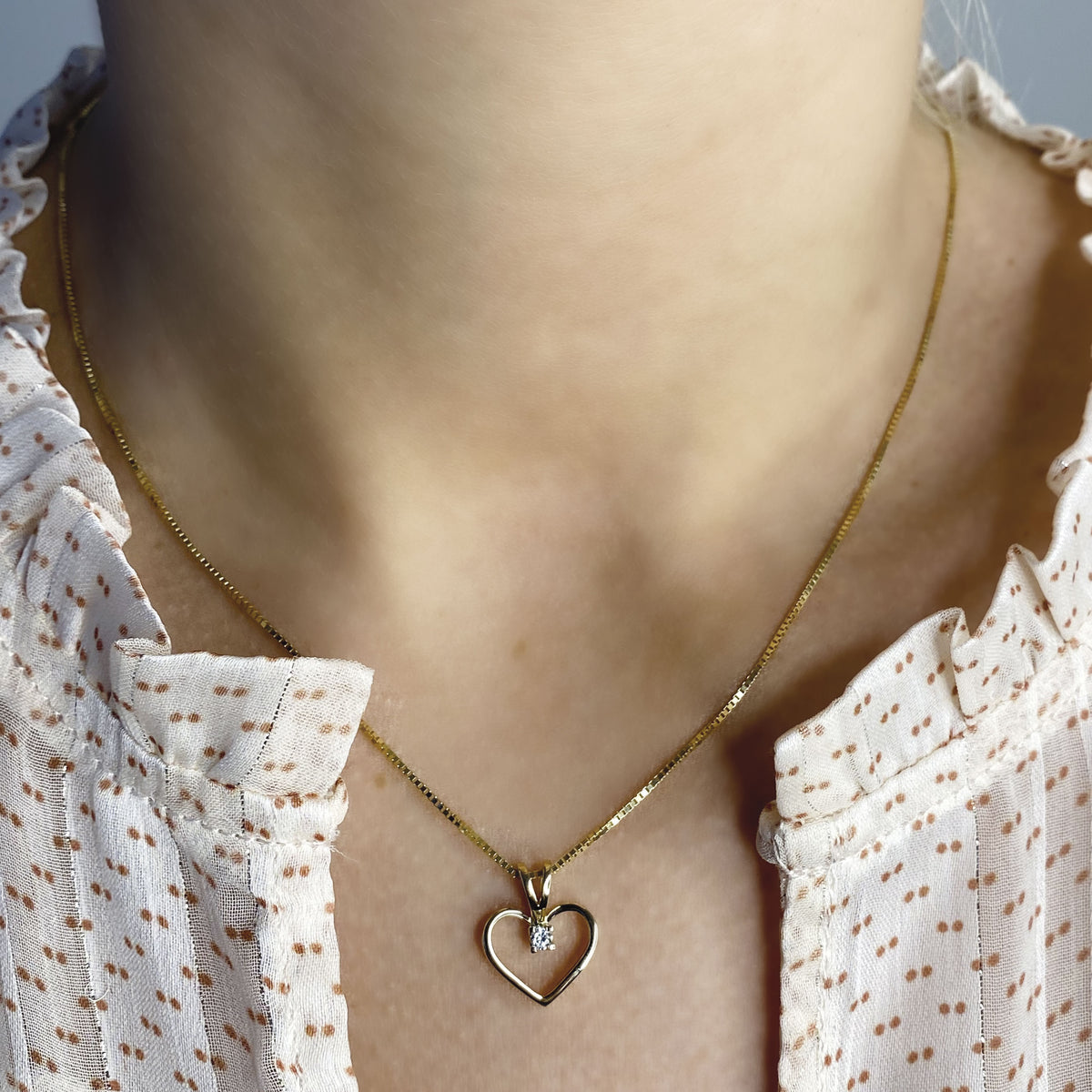 Scrouples - Kleopatra hjerte vedhæng, med 0,30 ct. H-W/SI 14 kt rødguld- Model: 2125,30