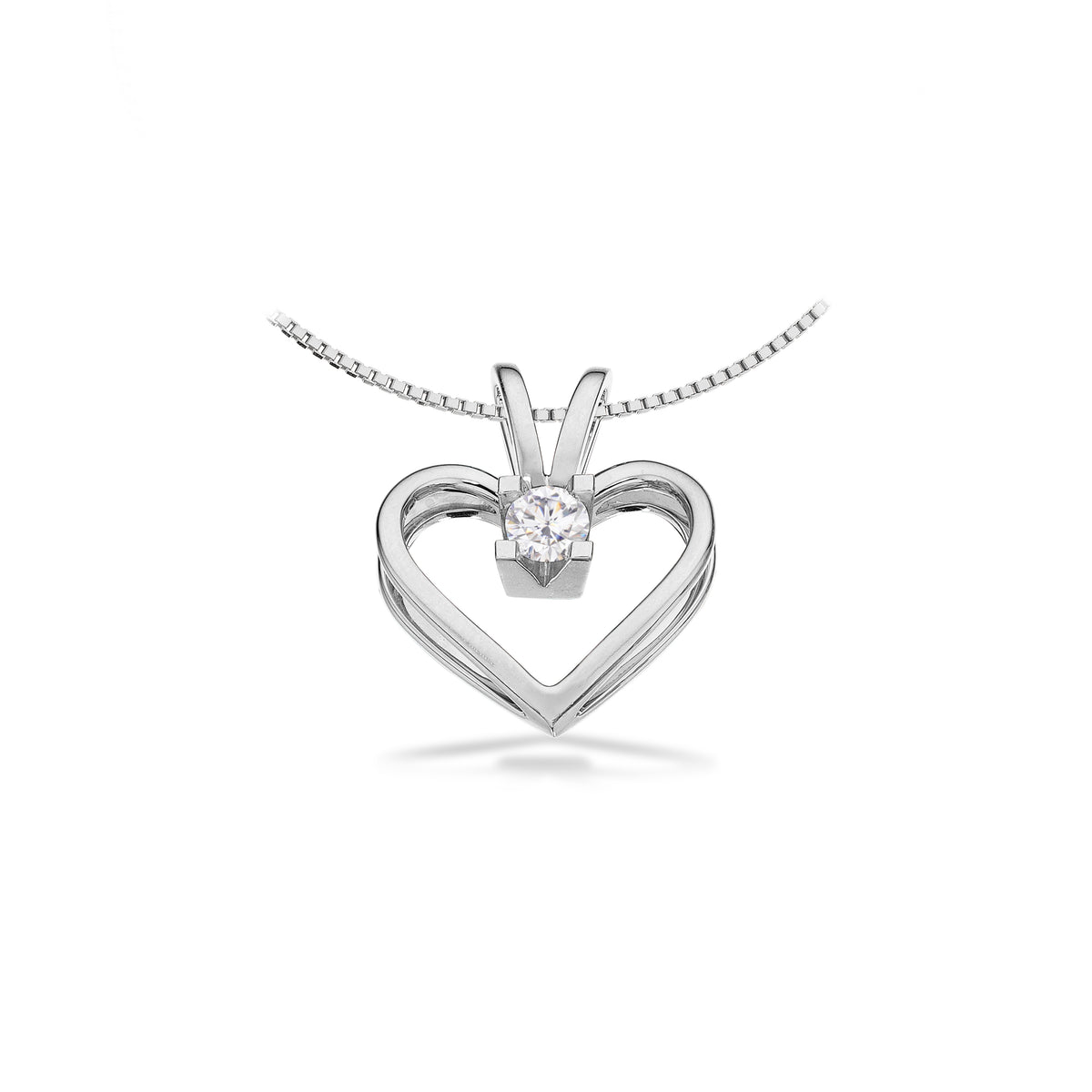 Scrouples - Kleopatra diamant hjerte vedhæng med 0,25ct w/si 14 kt. hvidguld - Modelnr.: 2126,25